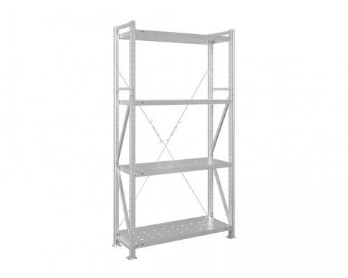 Стеллаж MS U 2000x1000x400/4 перфорированные полки