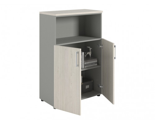 Шкаф NW 1280/2 полузакрытый белое дерево/серый Шкаф NW 1280/2 полузакрытый белое дерево/серый